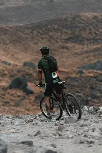 Man looking at a hills