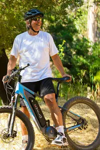 Old men on e-bike