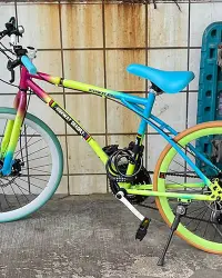 bike on kickstand